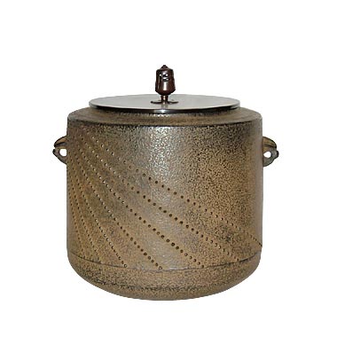 グランドホールセール 流れ紋肩寸胴釜 茶の湯釜／風炉用 南部鉄 南部鉄器 鉄瓶 てつ 工芸品